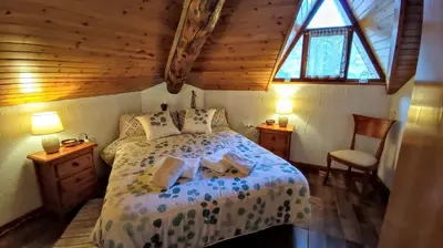 Cama o camas de una habitación en APARTAMENTO MUY CÉNTRICO con VISTAS - El Niuet de Sort