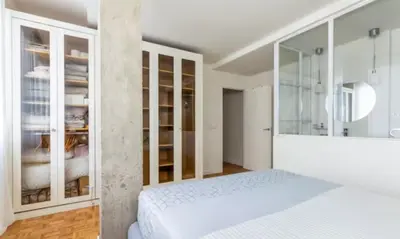 Cama o camas de una habitación en Urban Vedruna
