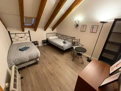 Cama o camas de una habitación en Ático Dúplex Alemar