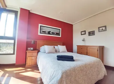 Cama o camas de una habitación en La cantera Jaca