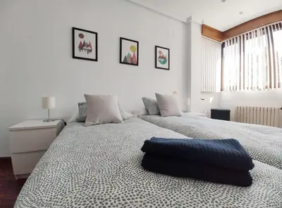 Cama o camas de una habitación en La cantera Jaca