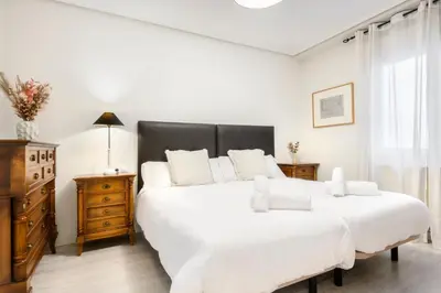 Cama o camas de una habitación en CALLE MAYOR Jaca