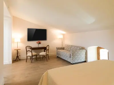 Una televisión o centro de entretenimiento en Hospedium Hotel Palacio La Lozana