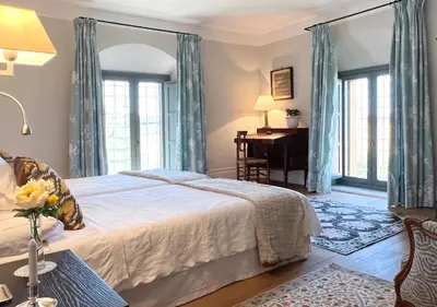 Cama o camas de una habitación en Castillo de Corvinos