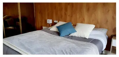 Cama o camas de una habitación en Apartamento Holidays in Ainsa