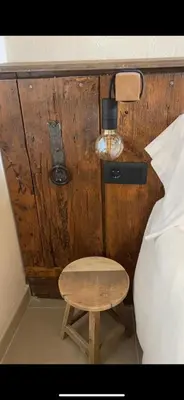 Zona de estar de Precioso loft rural con estufa de leña panorámica