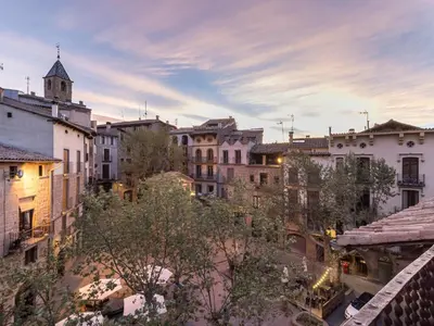 Vista general de Solsona o vista desde el apartamento