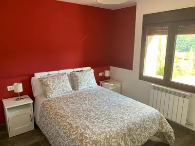 Cama o camas de una habitación en Apartamento Rural 2 Casa Bergua