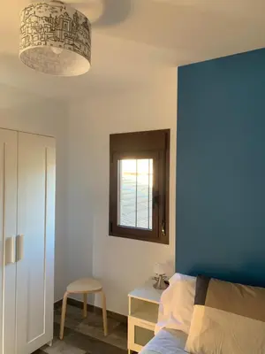 Cama o camas de una habitación en Apartamento Rural 2 Casa Bergua