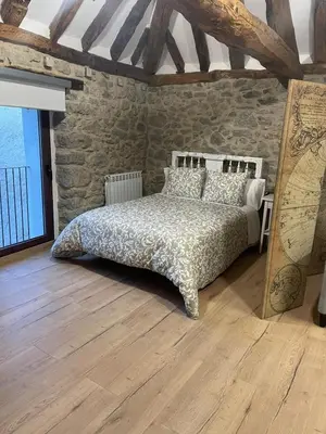 Cama o camas de una habitación en Loft Casa Bergua