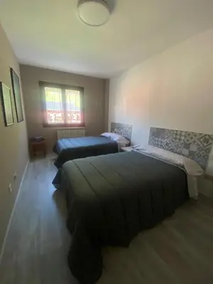 Cama o camas de una habitación en APARTAMENTO TURIETO (BROTO-ORDESA)