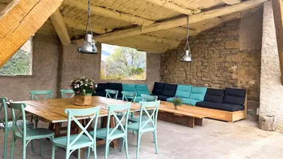 Zona de estar de Masia la Oliva