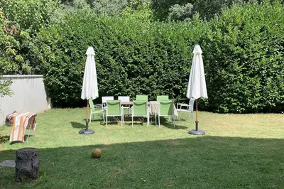 Jardín al aire libre en Villa Media Luna