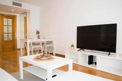 Una televisión o centro de entretenimiento en Apartamenticos Torrenueva I