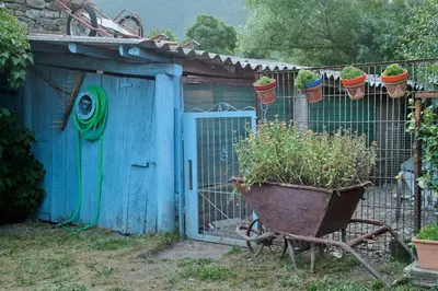 Jardín al aire libre en Casa A'Pajera