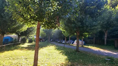 Jardín al aire libre en Camping Llavorsi