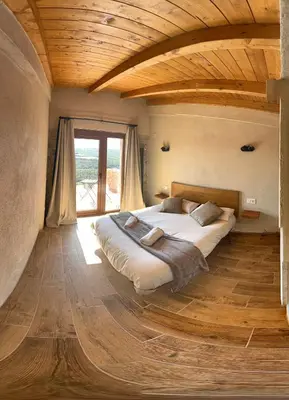 Cama o camas de una habitación en Cal Bertran