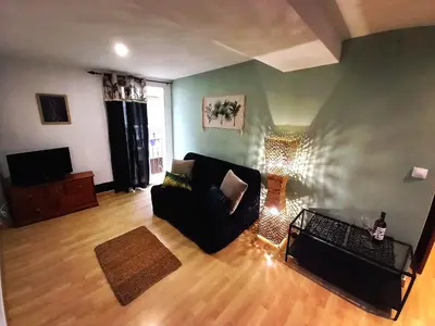 Zona de estar de Cornukarma Apartamiento La Capella