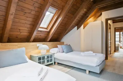 Cama o camas de una habitación en Luderna - Apartamento Arties era Cabaneta