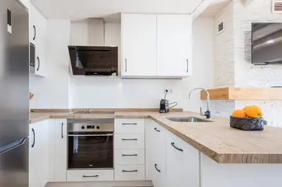 Una cocina o zona de cocina en Luderna - Apartamento con terraza Mirador Salardu