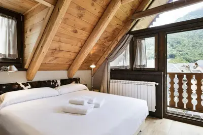 Cama o camas de una habitación en Luderna - Casa Les er Haro