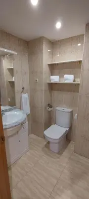 Un baño de Apartamento Vicente, bonito apartamento en Boltaña