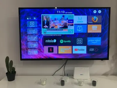 Una televisión o centro de entretenimiento en Leire Jaca Centro