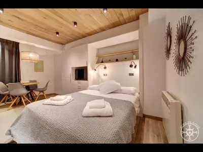 Cama o camas de una habitación en AUDETH de Alma de Nieve