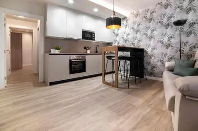 Una cocina o zona de cocina en Apartamento rural Isla Esencia de Bardenas Navarra