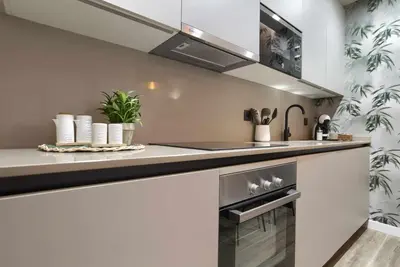 Una cocina o zona de cocina en Apartamento rural Isla Esencia de Bardenas Navarra