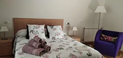 Cama o camas de una habitación en Petit Hotel Porrera