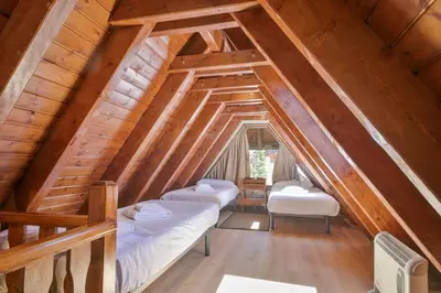 Cama o camas de una habitación en Luderna - Tríplex Nin C2 Arenho