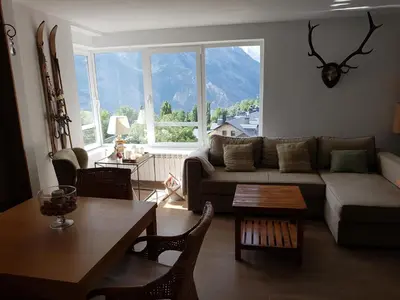 Zona de estar de Las mejores vistas del valle. Apartmento 65m.WIFI