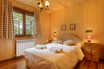 Cama o camas de una habitación en CASA RURAL PICO ASPE