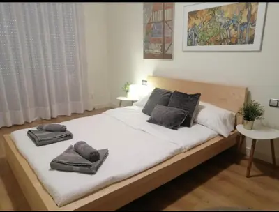 Cama o camas de una habitación en Loft Bardenas ECO RR46