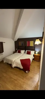 Cama o camas de una habitación en Casa rural marga