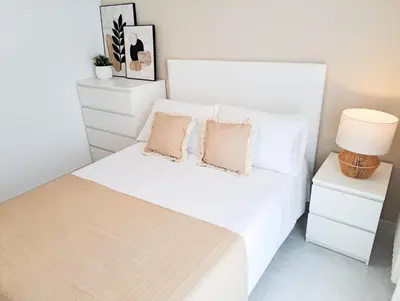 Cama o camas de una habitación en Apartamento Dos Valles