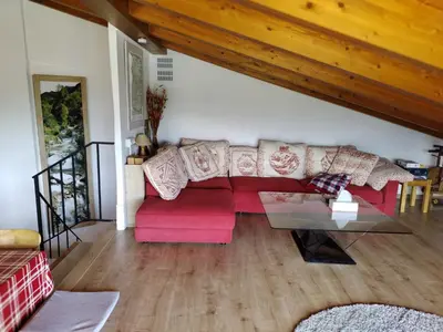 Zona de estar de Casa rural con vistas en el corazón del Pirineo