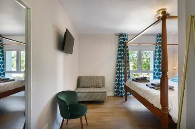 Cama o camas de una habitación en Villa Margarita