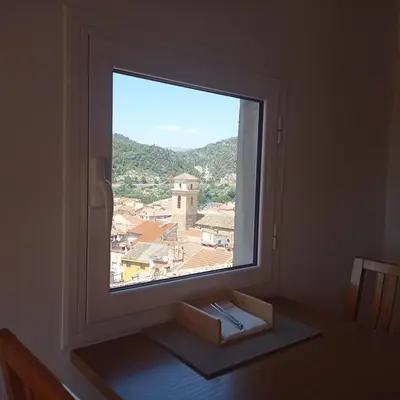 Vista general de una montaña o vista desde la casa o chalet
