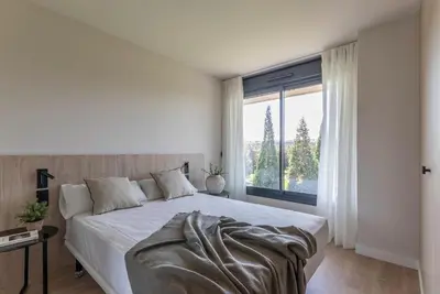 Cama o camas de una habitación en Líbere Pamplona Yamaguchi