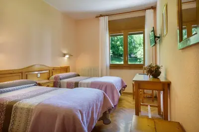 Cama o camas de una habitación en Hotel Lo Foraton