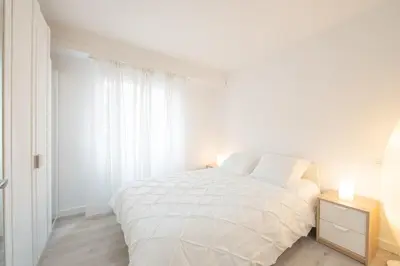 Cama o camas de una habitación en Apartamento al lado de la Romareda