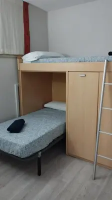 Cama o camas de una habitación en Sansoain Jaca