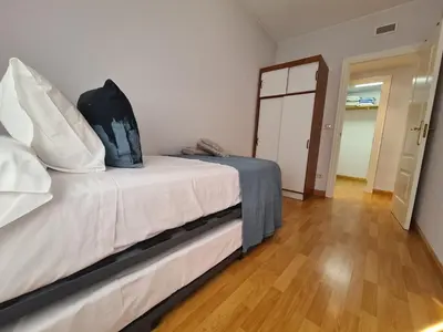 Cama o camas de una habitación en Dos Torres Gondolin Los Arcos