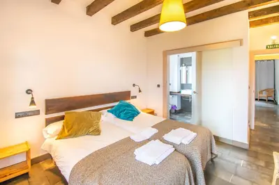Cama o camas de una habitación en Espectacular casa rural en el corazón del Baztán