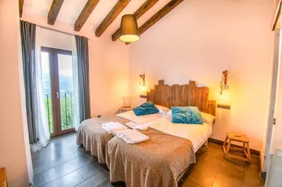 Cama o camas de una habitación en Espectacular casa rural en el corazón del Baztán