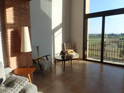 Zona de estar de El Niu de l'Estany
