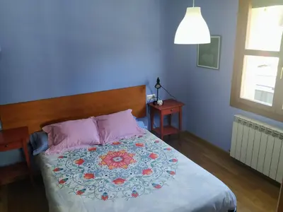 Cama o camas de una habitación en APARTAMENTO ARCE I en el Valle de Benasque