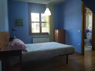 Cama o camas de una habitación en APARTAMENTO ARCE I en el Valle de Benasque